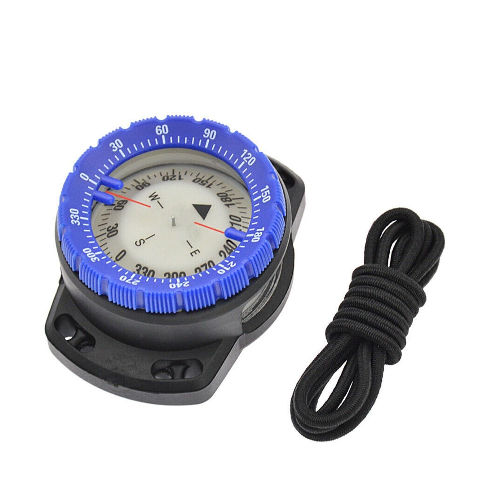 Design équilibré rempli de liquide | Boussole de plongée sous-marine de 50 m avec poignet lumineux, étanche, outil de navigation avec sangle élastique pour la plongée sous-marine, le camping, la