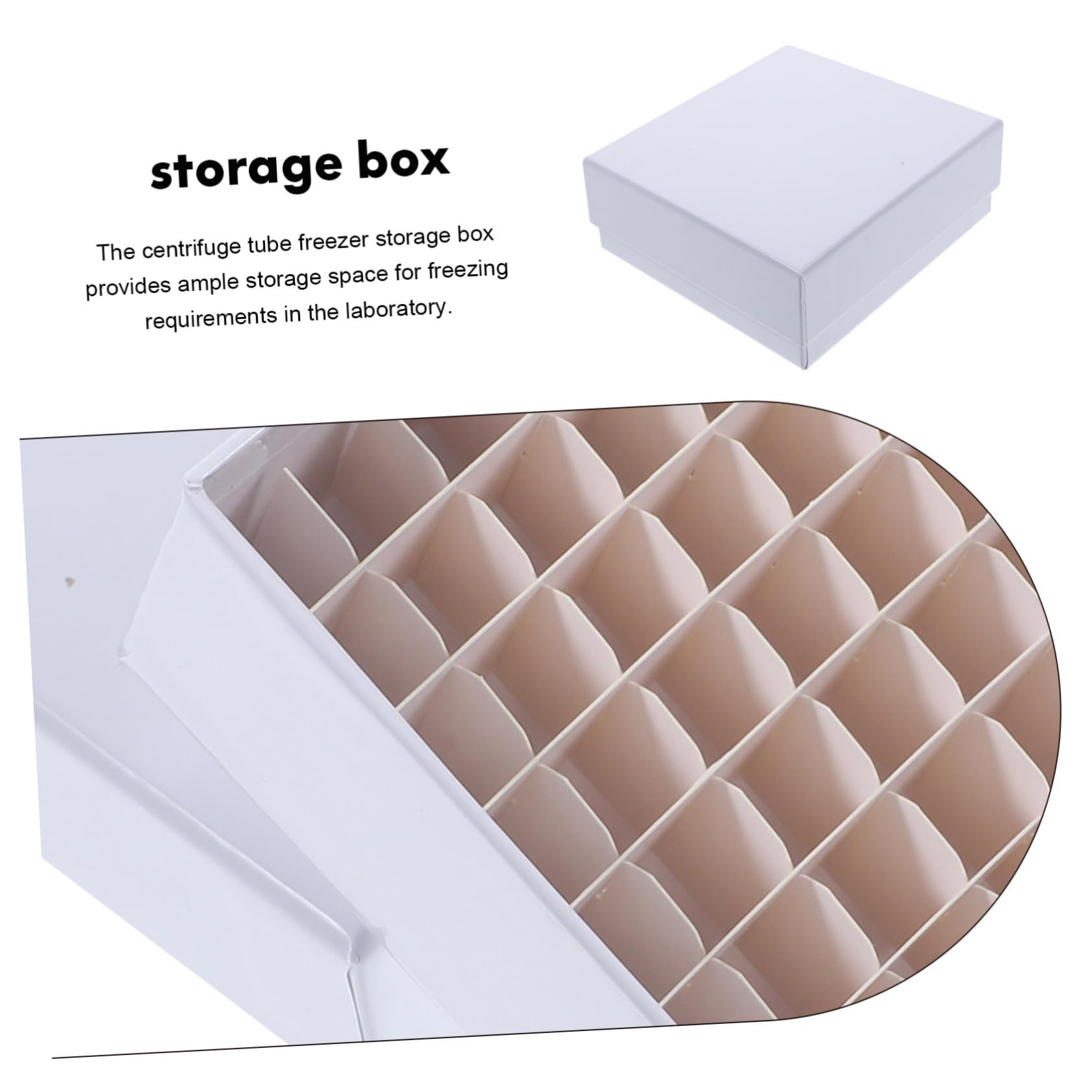 Cabilock 5 Piezas Caja de Almacenamiento para Tubos de Centrífuga de Papel Resistente Diseño Multi-compartimentos Soporte Criogénico Reutilizable para Microcentrífugas Compatible con