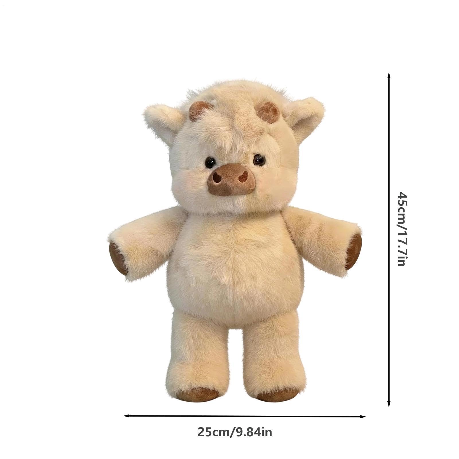 Peluche Muccas Che Corre Con Gambe Mobili - 45cm Cuscino Morbido Soffice Antistress, Peluche Cinghiale E Pecora Per Decorazione Casa, Regalo Per Famiglia Amici Bambini, Allevia Lo Stress Quotidiano