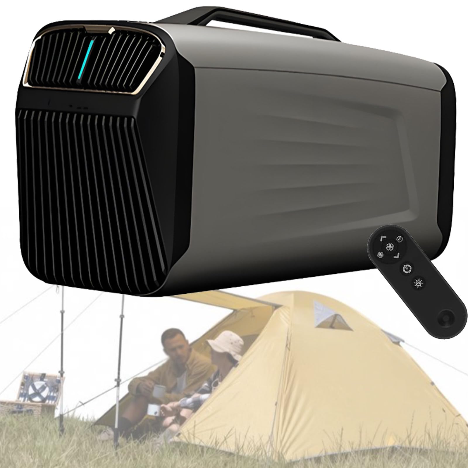DOZPAL Portable Air Conditioner for Camping, Vanlife, RVs and Home Use - Mobile Tent Air Conditioners - 5200 BTU Air Conditioning Unit with 4 Modes Switching and 24-Hour Timer A-24V