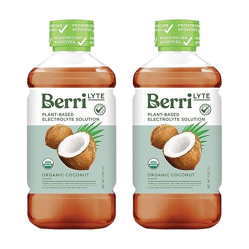 Berri Lyte Solución de electrolitos orgánicos a base de plantas Bebida de rehidratación pediátrica Sabor de coco bajo en azúcar 1 L 2 unidades