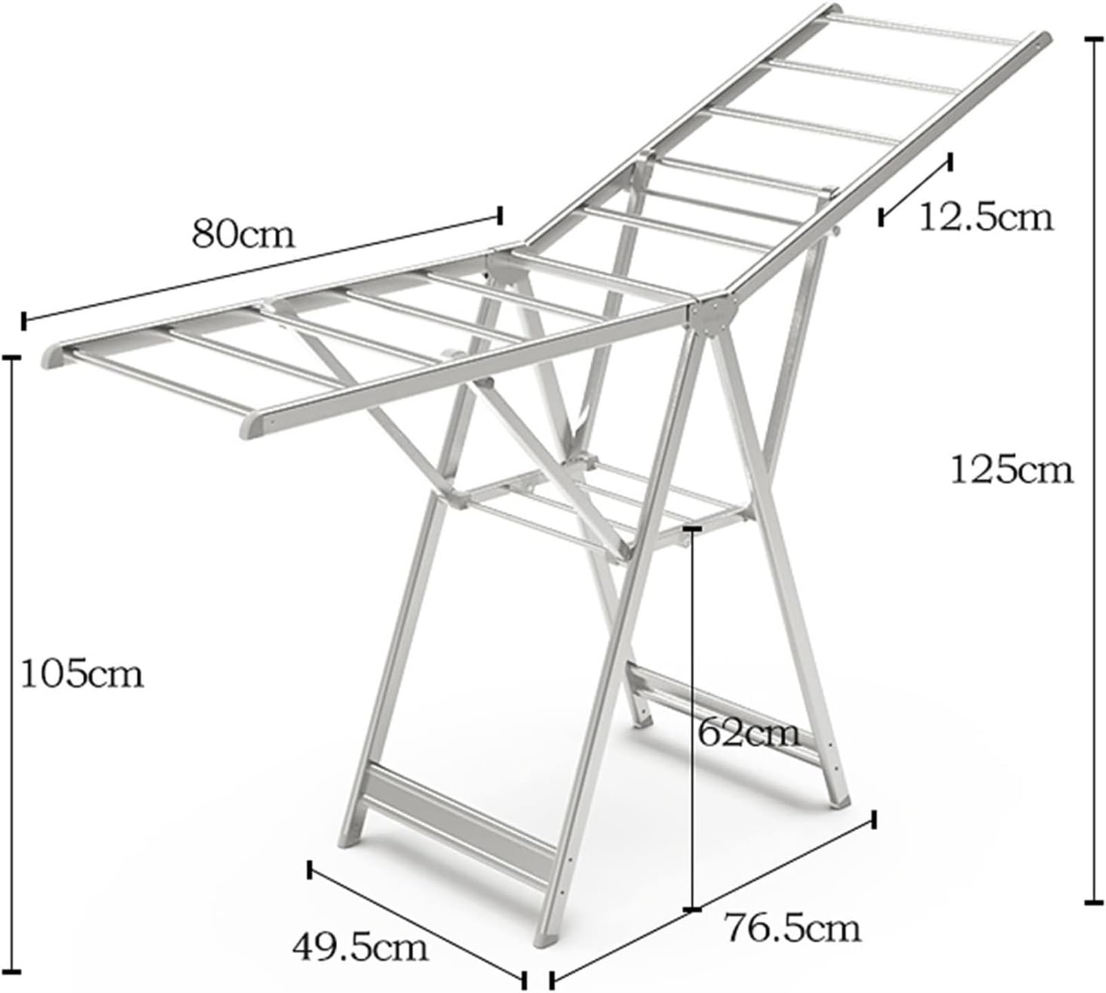 Tendedero para ropa Tendedero para ropa de 2 niveles - Secadora portátil plegable para interiores y exteriores para ropa, toallas y edredones - Soporte para ropa de lavandería ajustable en altura To