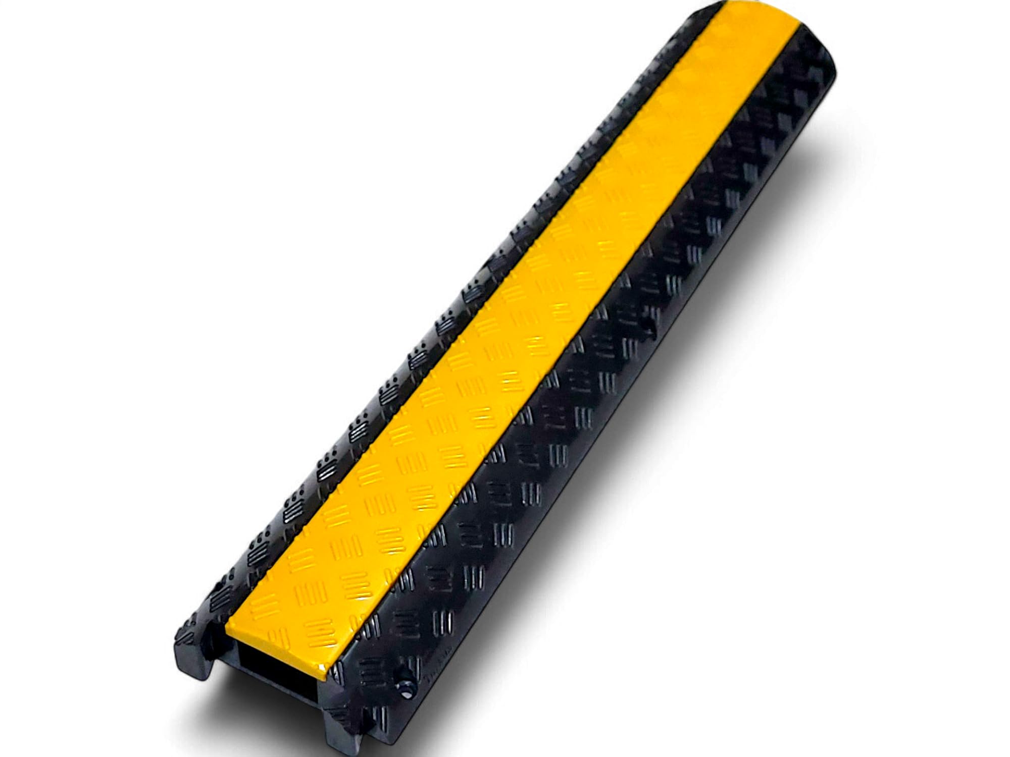 Tarkas | Heavy Duty | Floor Cable Protector | 2-Piece Set (1.5 ft Each, Total 3 ft) | Durable Cord Cover with Anti-Slip Design for Home, Office, and Workshop (Black + Yellow)-image-27