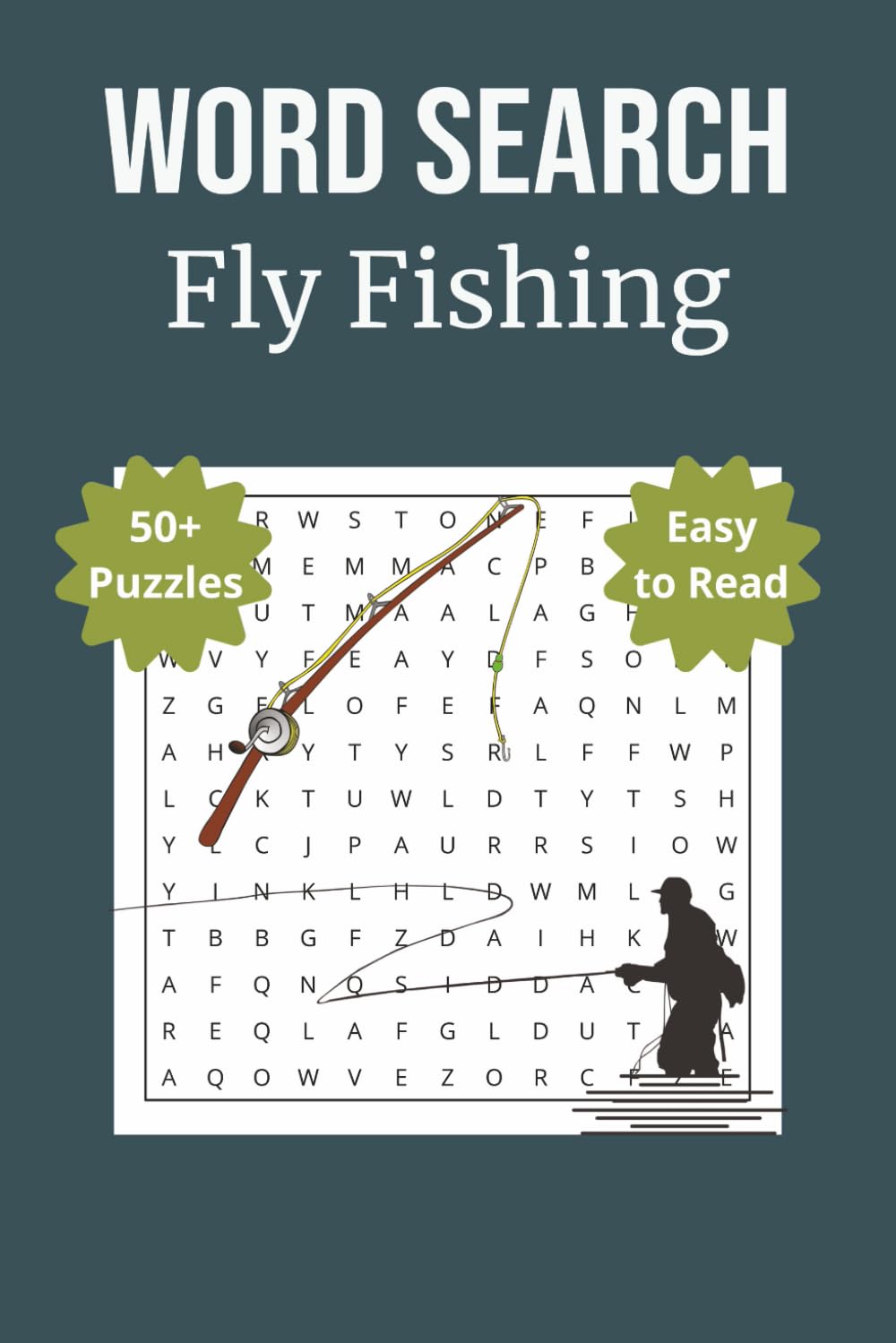 Fly Fishing Word Search Puzzle Book: 55 Easy-to-Read Puzzles for Adults | Gifts for Anglers, Trout Fishermen, and River Fishing Enthusiasts