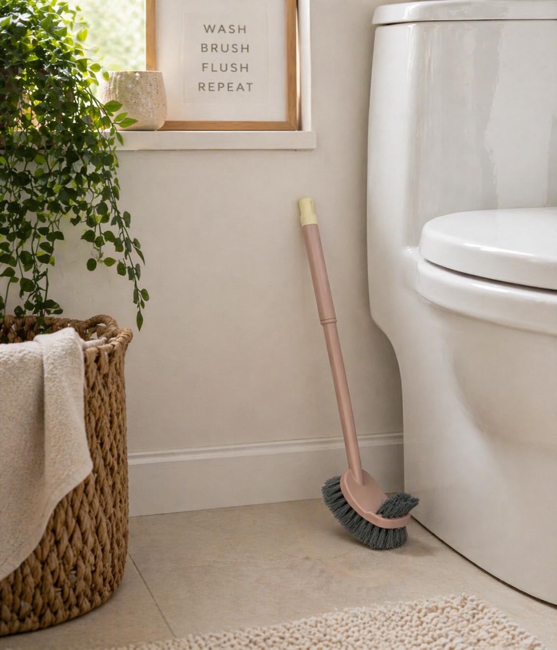 Toilet Cleaning Brush - Long Handle, Sage Green -3 Toilet Cleaning Brush - Long Handle, Sage Green -3
