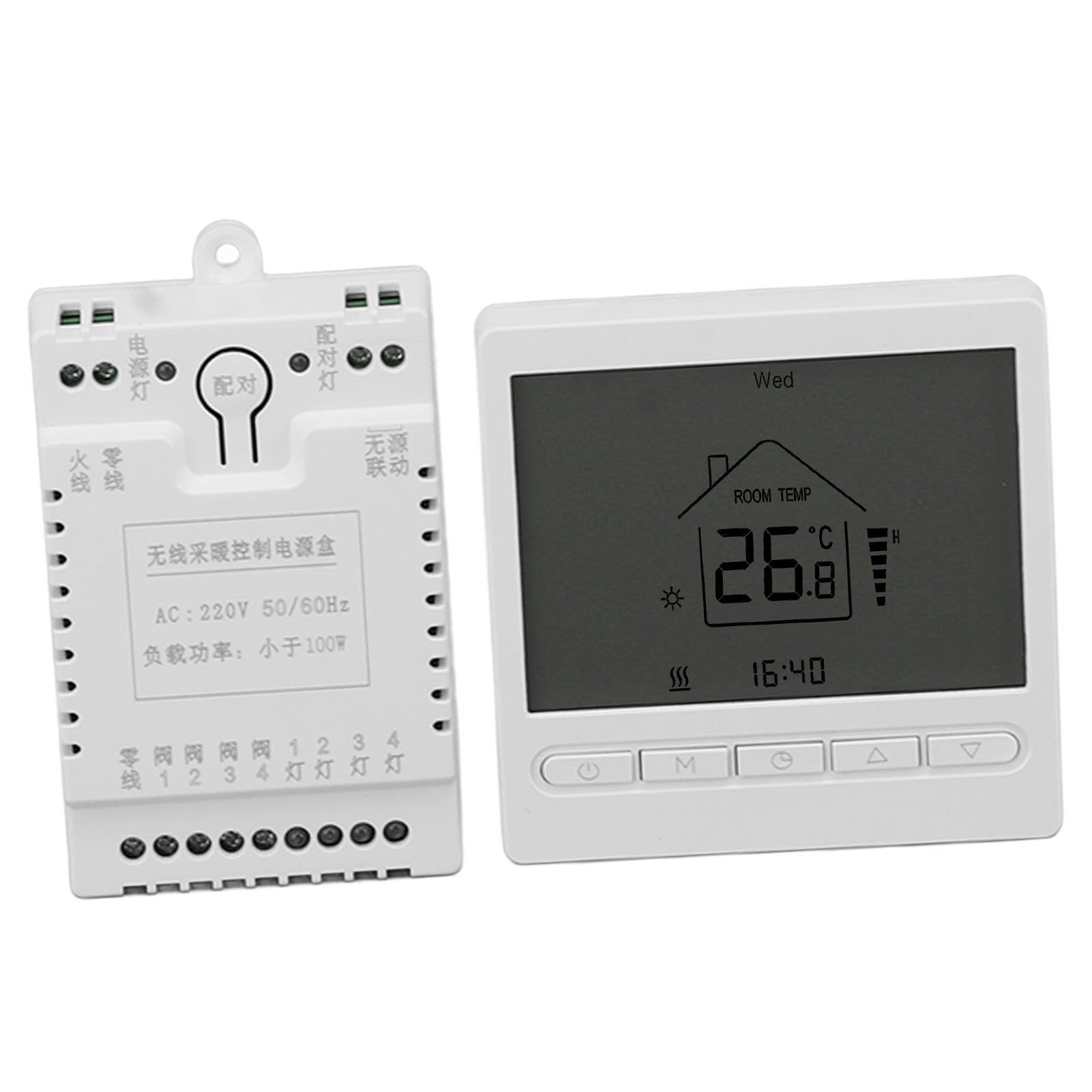 Termostato Digital, Control Preciso de Temperatura, para Aire Acondicionado y Calefacción por Suelo Radiante, Uso Doméstico, Material ABS, 1 Unidad
