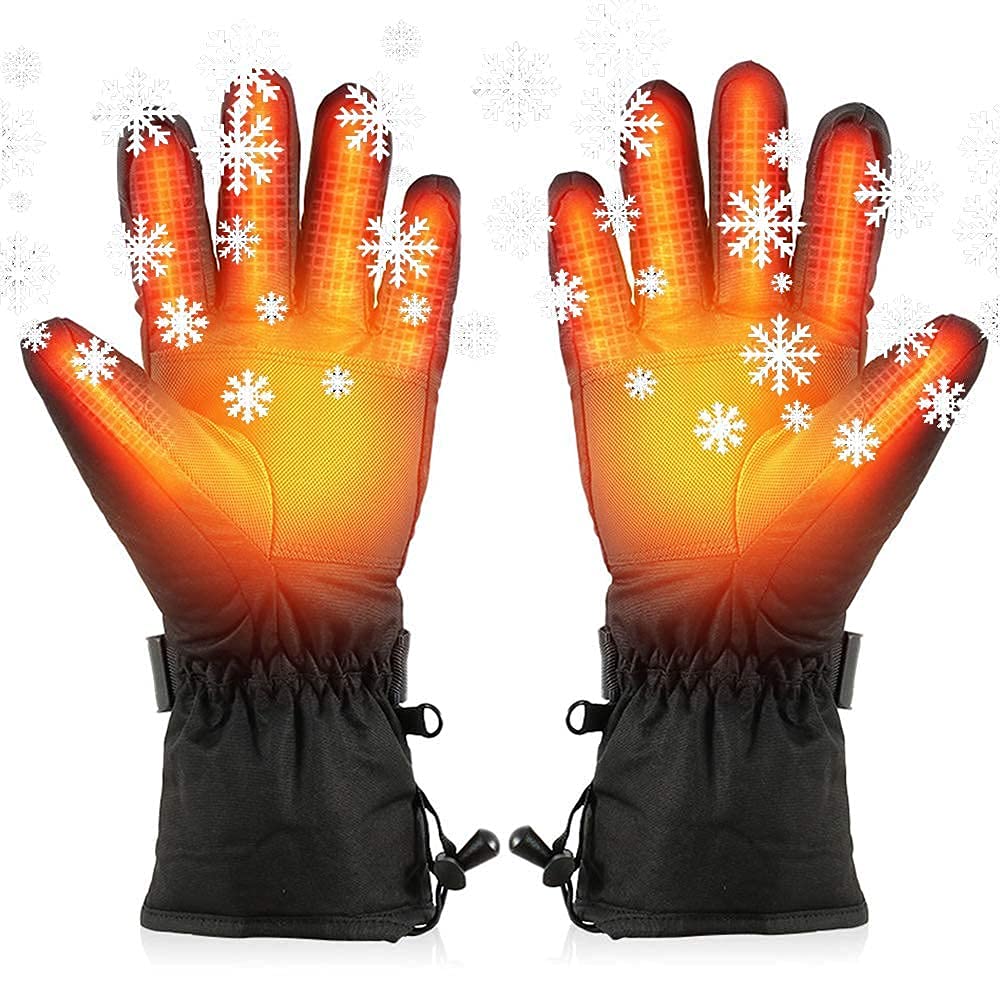 Gants chauffants électriques hommes femmes tactiles et imperméables pour moto et pêche