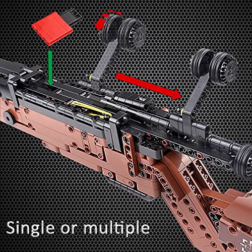 WANCHENG Technik Bausteine Schießwaffe Modell, Mould King 14002, 1025 Teile MOC Klemmbausteine, mit Schussfunktion… – Bild 5