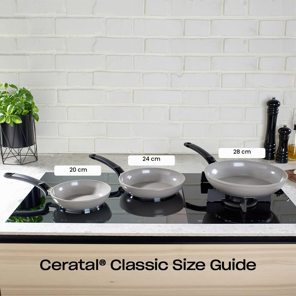 Fissler Ceratal Classic/Sartén de aluminio Made in Germany, con recubrimiento cerámico (Ø 20 cm) sartén antiadherente de cerámica – apta para inducción