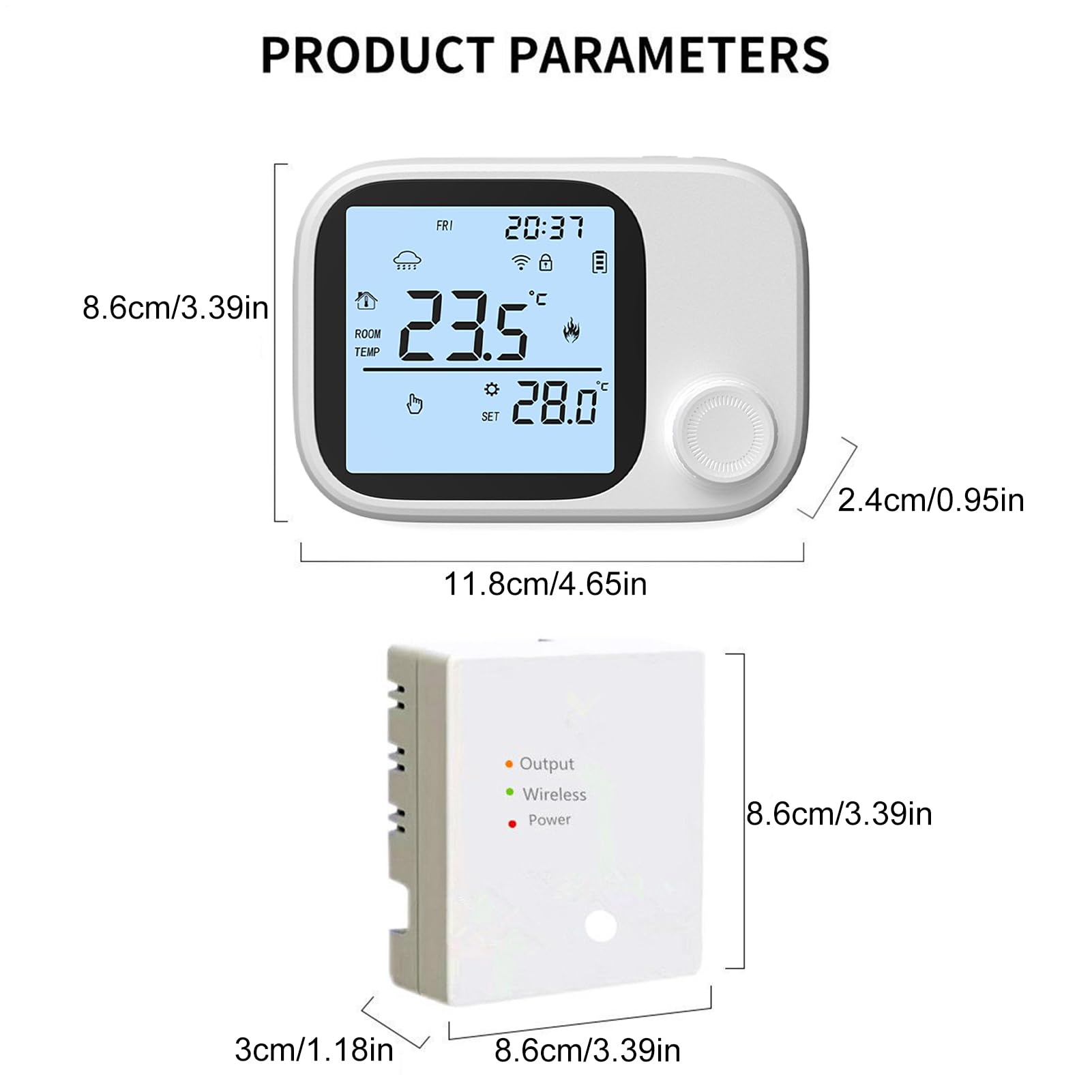 Termostati WiFi per la Casa Monitor Di Temperatura Wireless Con Display | Controllore Intelligente Della Temperatura Controllo APP E Vocale Per Casa Famiglia Ufficio Camera Da Soggiorno A