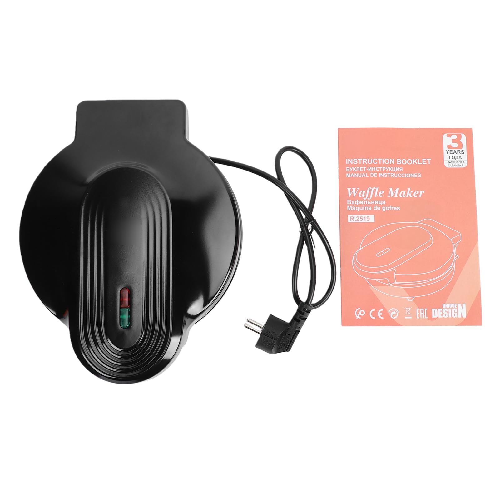 Generic Macchina per Waffle Elettrica Antiaderente e a, Macchina per Waffle Elettrica per Uova, Facile da Pulire, per la Produzione di Coni Gelato Domestici, per in ABS e Alluminio a 30 Fori Senza