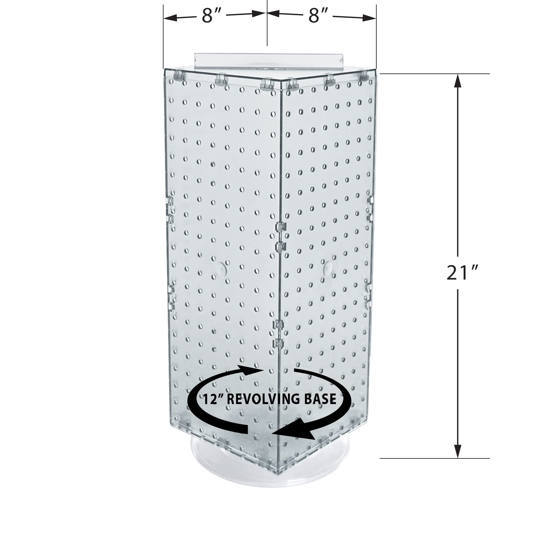 Azar 703385 interlocking Pegboard Display, 20,3 cm por 0,95 cm por 50,8 cm, 703385-CLR