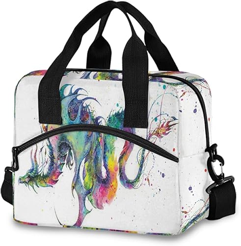 Miniatura 7 de Fireworks Phoenix - Lonchera aislada para mujeres y hombres, con correa de hombro desmontable para oficina, escuela, picnic, senderismo