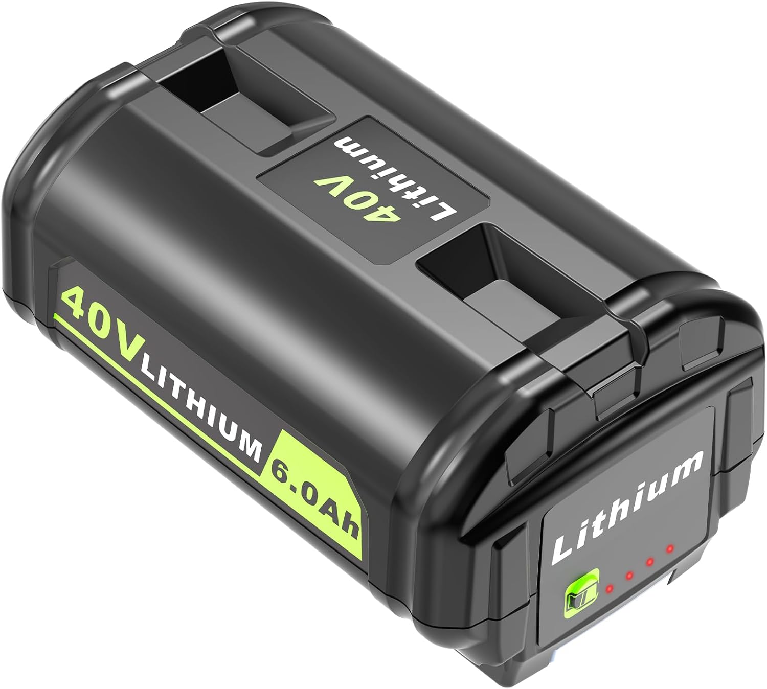 40V 6000mAh Lithium-Ion Battery Replacement for Ryobi 40v Battery, OP4020 OP4060 OP4040 OP4050 High Capacity Compatible with Ryobi 40-Volt HP Cordless Power Tools (Light Black)