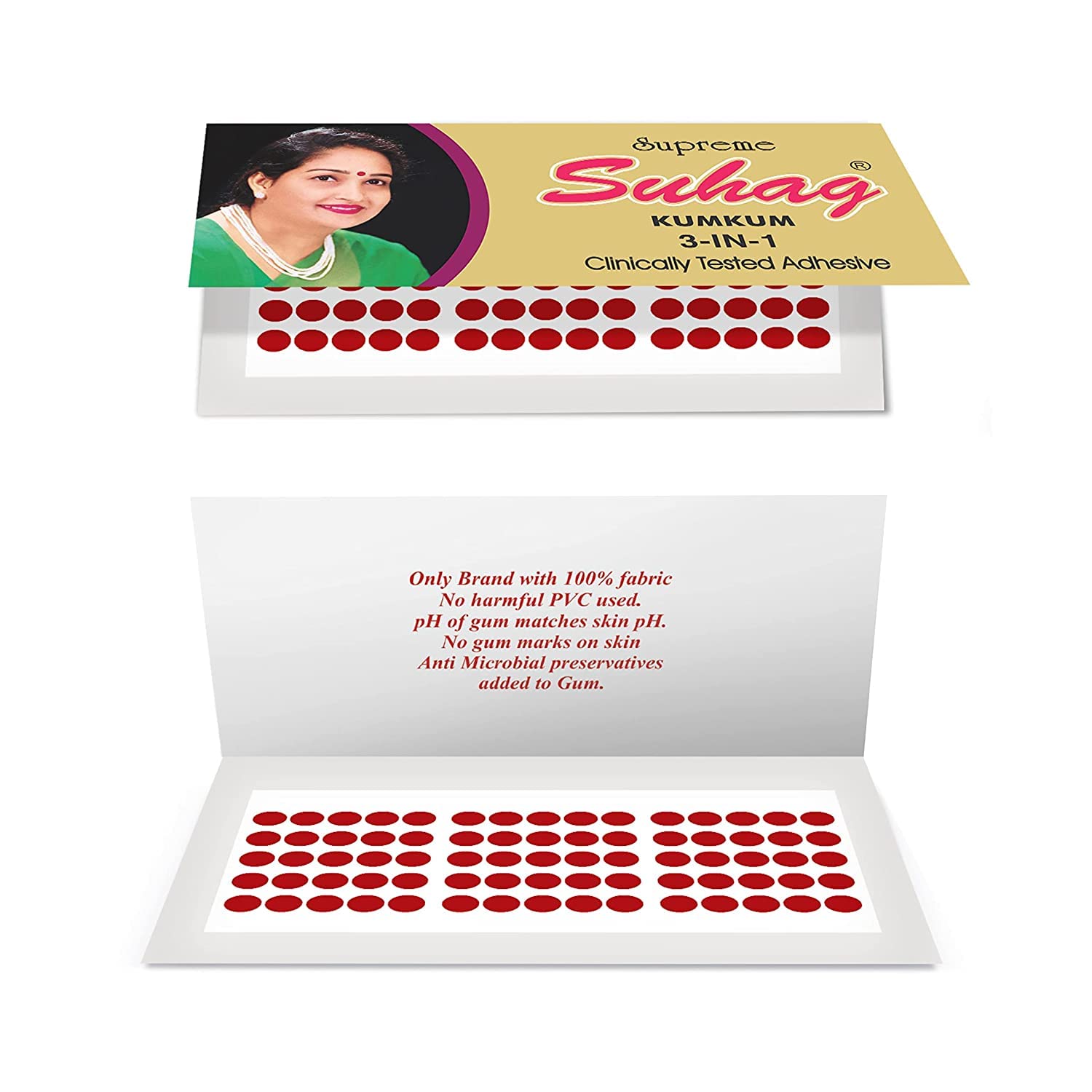 Supreme Suhag Kumkum Round Bindi Box with 15 Flaps (6, Maroon)-image-34