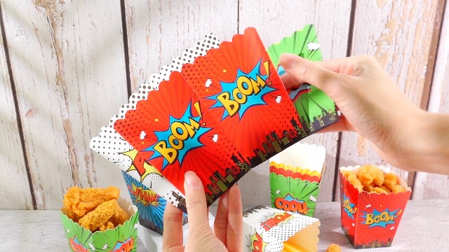 Image of MotiMind 100 Pcs Hero Popcorn Mini Box Hero Popcorn Containers Bulk Snack Treat Buckets Snack Candy Box for Movie Night Birthday Party Supplies