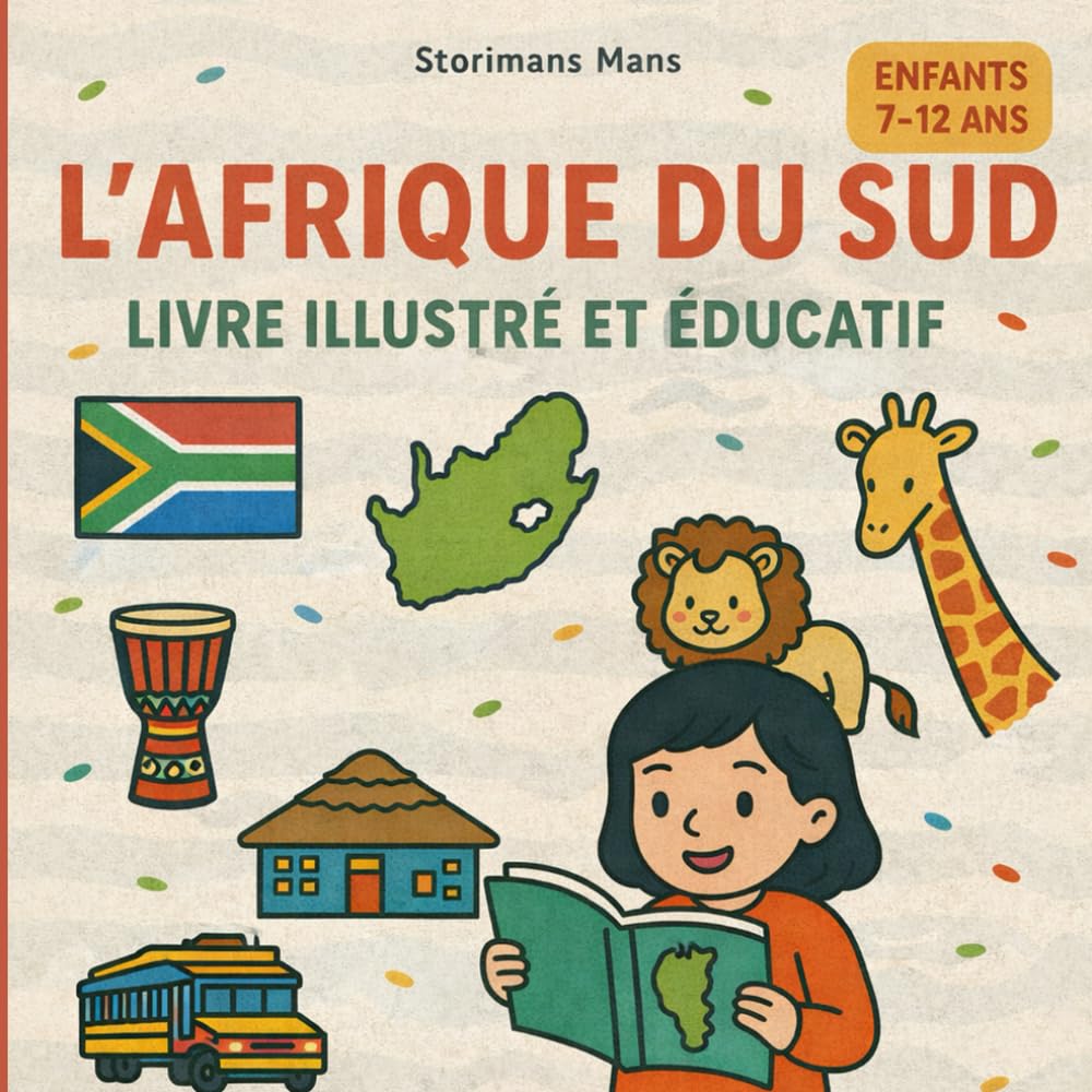 L'Afrique du Sud - Livre illustré et éducatif: Illustrations colorées et faits fascinants pour les enfants de 7 à 12