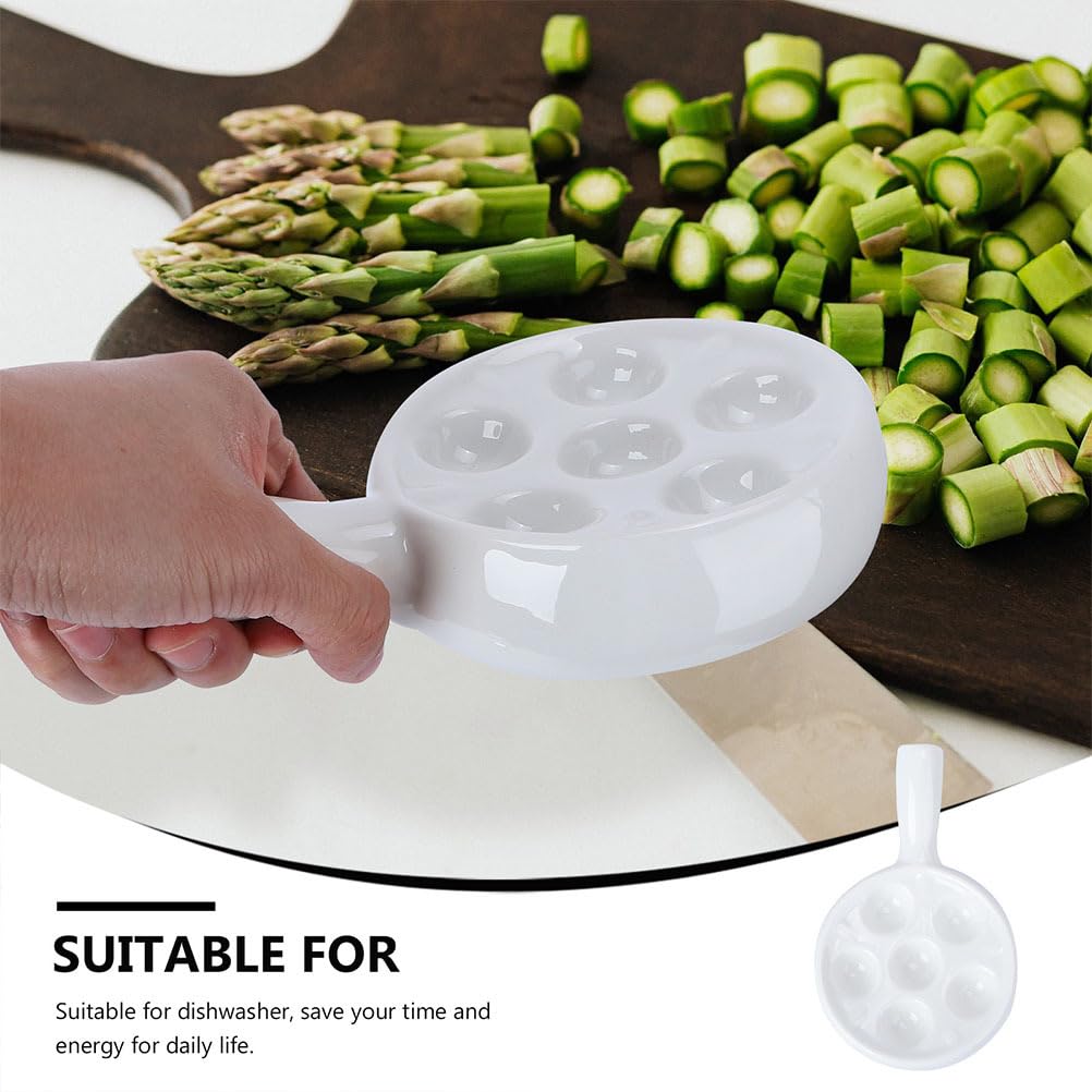 Alipis Plat À Escargots En Céramique 12 Trous Résistant Haute Température 19X12 Cm Assiette Pour Escargots Lavable En Lave-Vaisselle Parfait Pour Repas En Famille Et Apéritifs