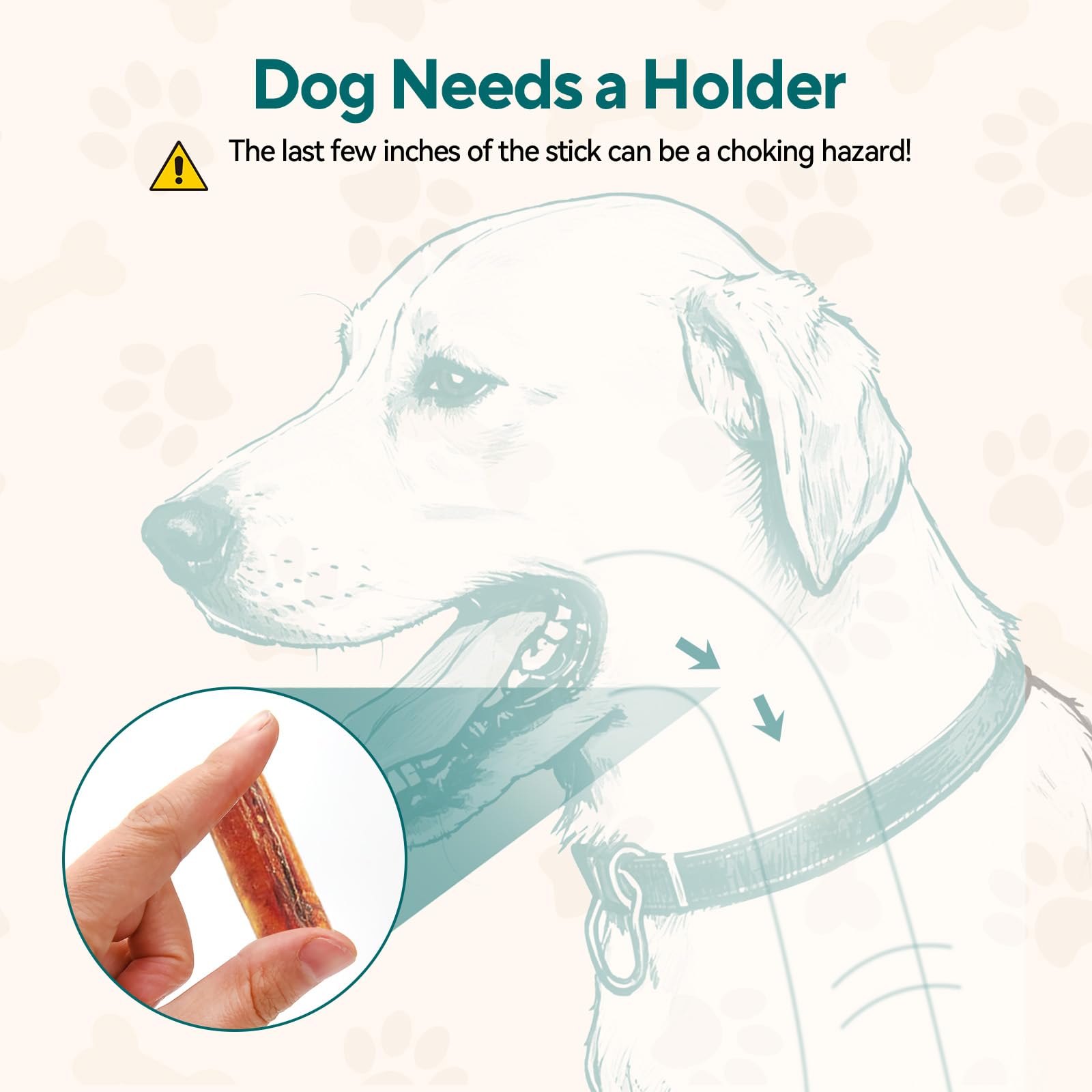 LIFLIX Bully Stick Holder, 2 in 1 Dog Treat Dispensing Toys, Adjustable Dog Treat Holder for Medium & Large Dogs - Image 4