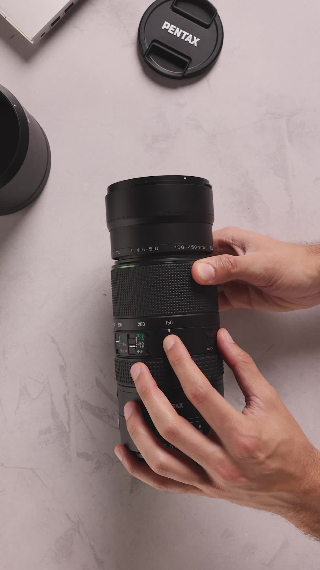 Pentax 150-450 mm HD D-FA F4.5-5.6ED DC AW Lens - Black: Amazon.co