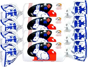 White Rabbit Milk Candy, 1.4 oz 39 g x 4 Pieces, Candy Shaped Wrapping, Gift Wrapping, White Rabbit White Rabbit