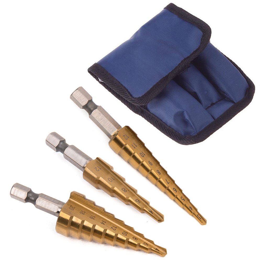 DAISYG] HSS Steel Step Drill Nitrogen Coated Bit Metal Hole Cutter 3