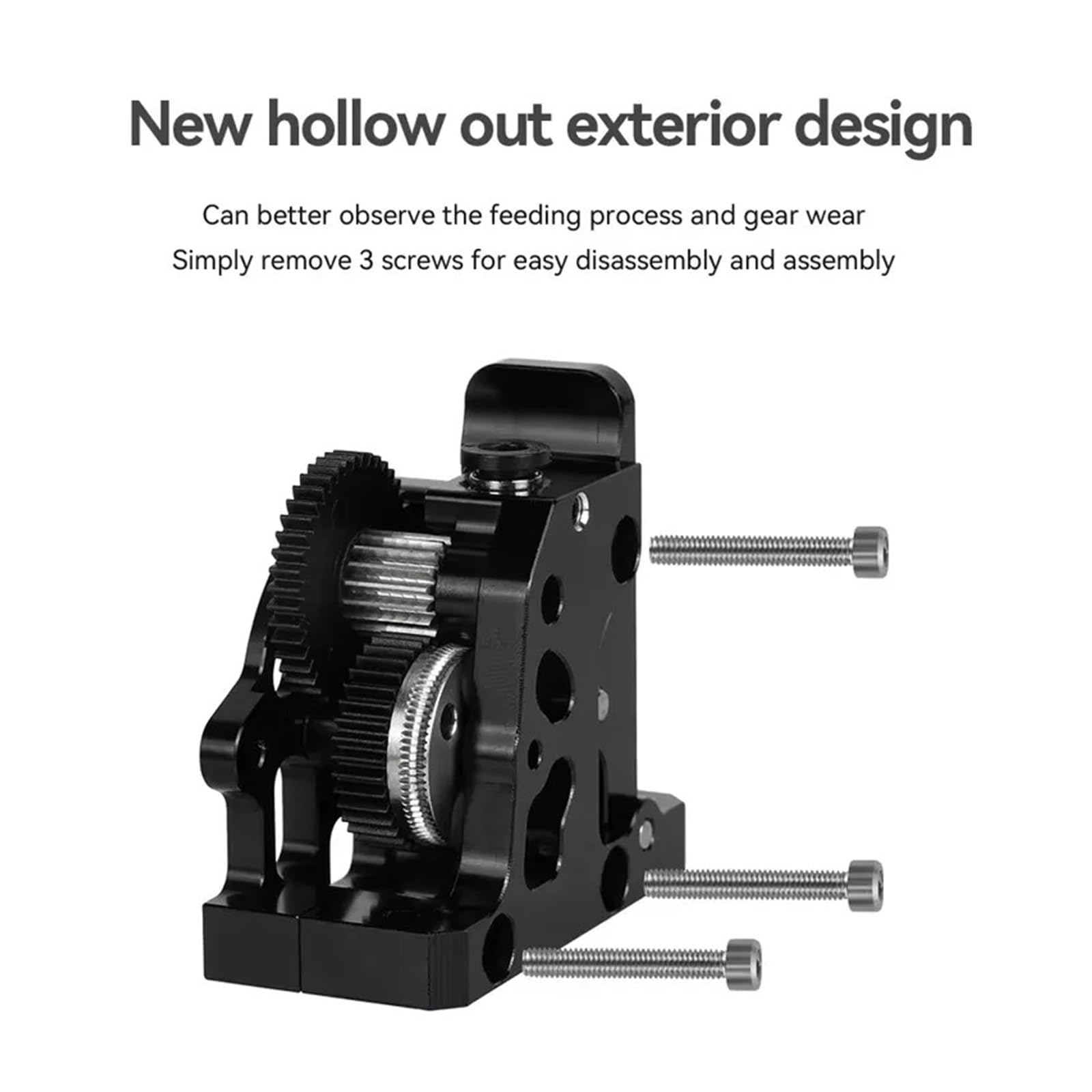 VORON Dual Gear Extruder HGX-LITE-Extruder Untersetzungsgetriebe aus gehärtetem Stahl Hochgeschwindigkeitsmotor 3D-Druckerteile for CR10 Ender 3(Red set)