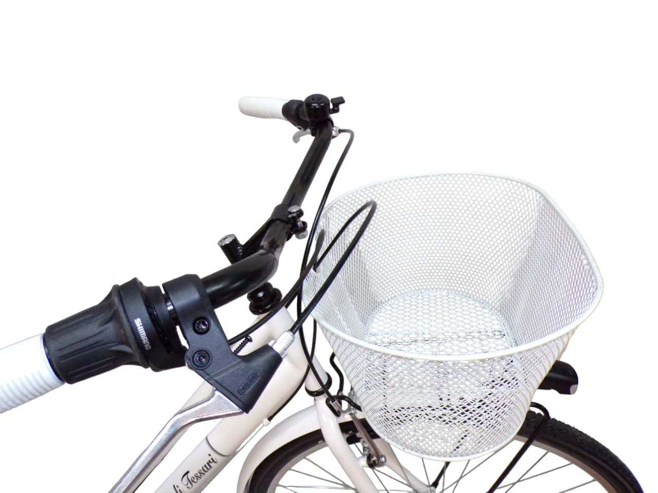 bicicletta donna bici da passeggio city bike 28 cambio 6 velocita' con cesto anteriore e posteriore