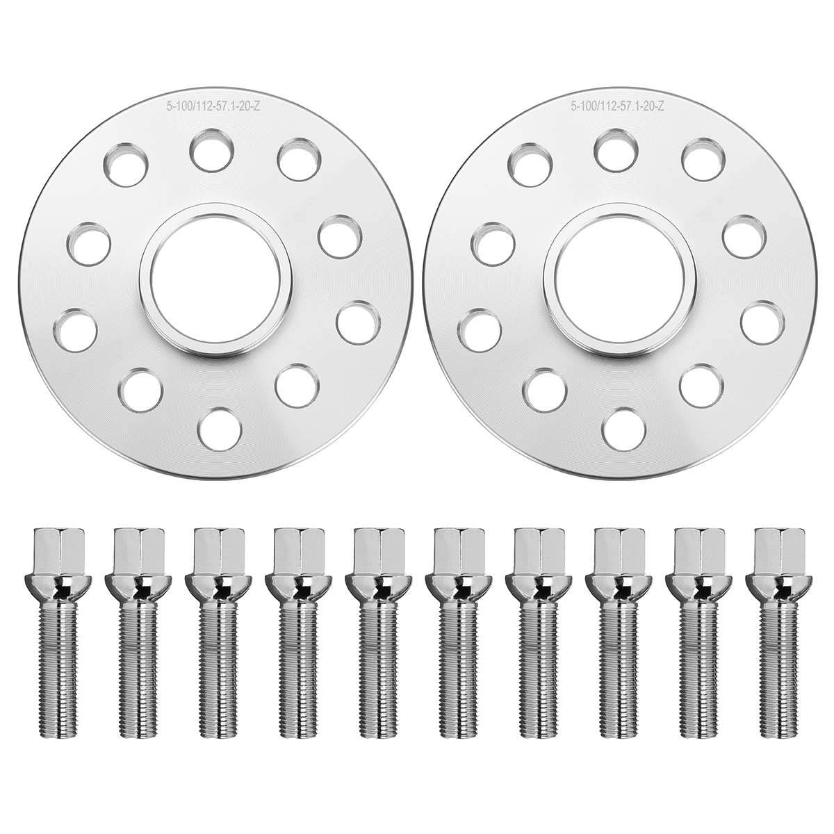 2 szt. 20mm podkładka dystansowa do kół samochodowych podkładki zestaw śrub piasty 5X112mm, dla VW, dla volkswagena, dla, 10 śrub do kół