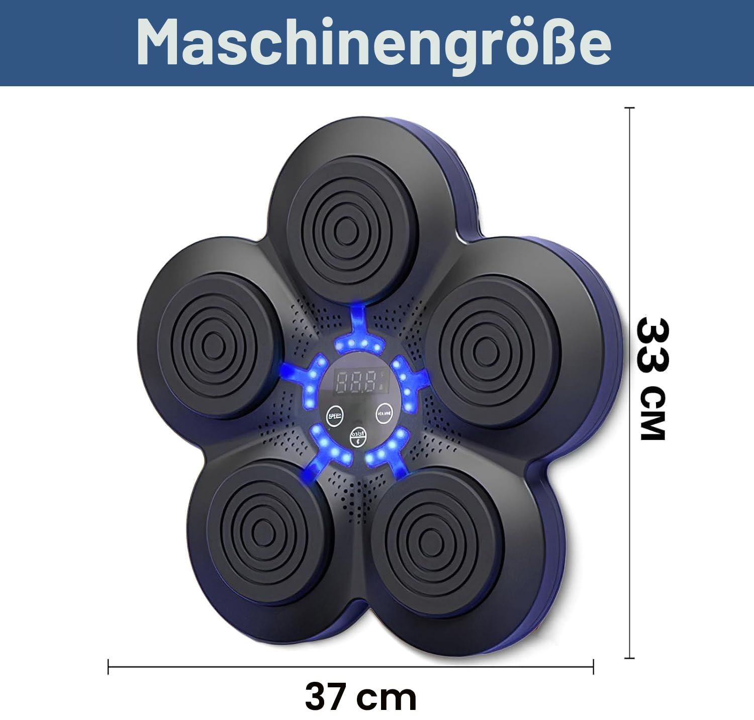 Music Boxing Machine,LED Bluetooth Musik Boxmaschine mit Handschuhe, 9-Gang-Einstellung und Mehrere Schlagmodi,Wandmontage, Musik Boxing Maschine Erwachsene,Boxen Kinder,Stressabbau