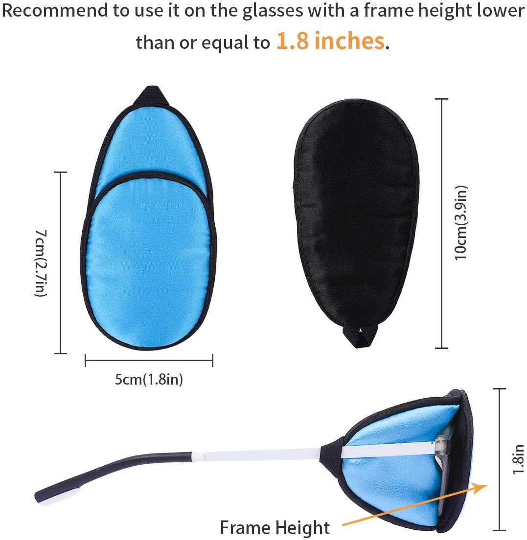 eZAKKA 2+2 Pack Eye Patches for Adults Kids, Eye Patch for Glasses, Medical Soft Eye Patch for Lazy Eye Amblyopia Strabismus and After Surgery Black+Black & Navy Blue+Black