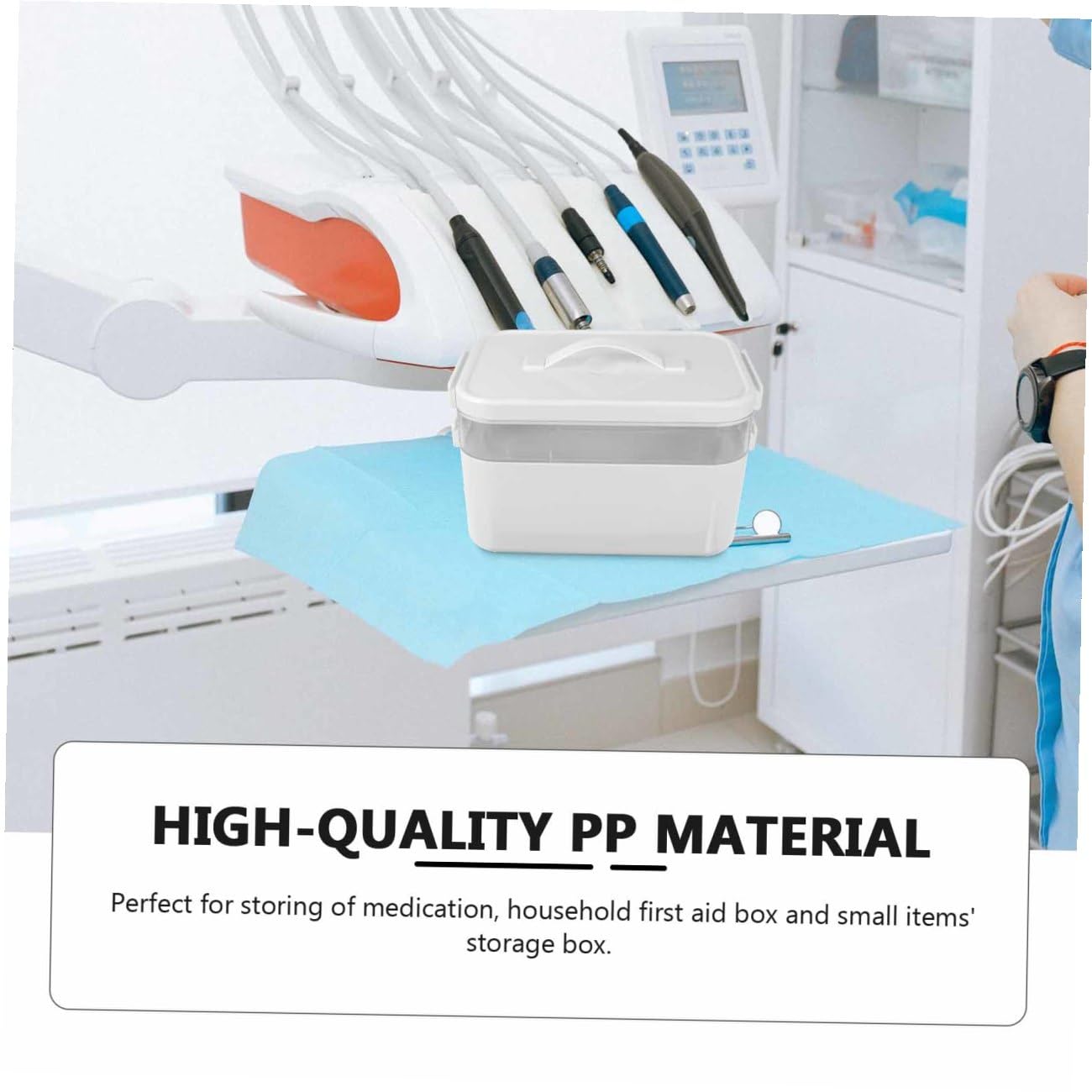 Scatola Medicinali Casa Portatile Capacità con Maniglia Organizer per Primo e Conservazione Farmaci Adatta per Viaggio e Ufficio