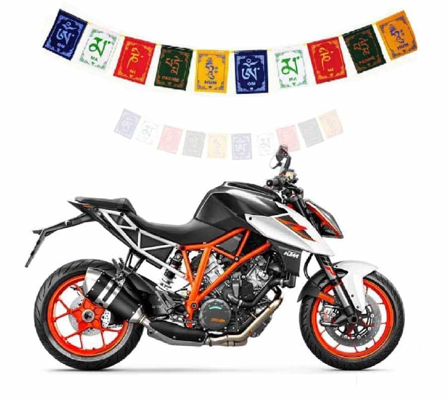 Aternal Tibetan Flag For Bike Decoration Small Buddhist Prayer Flag Ladakh Motorbike Velvet Accessories Décor Items For Cycle