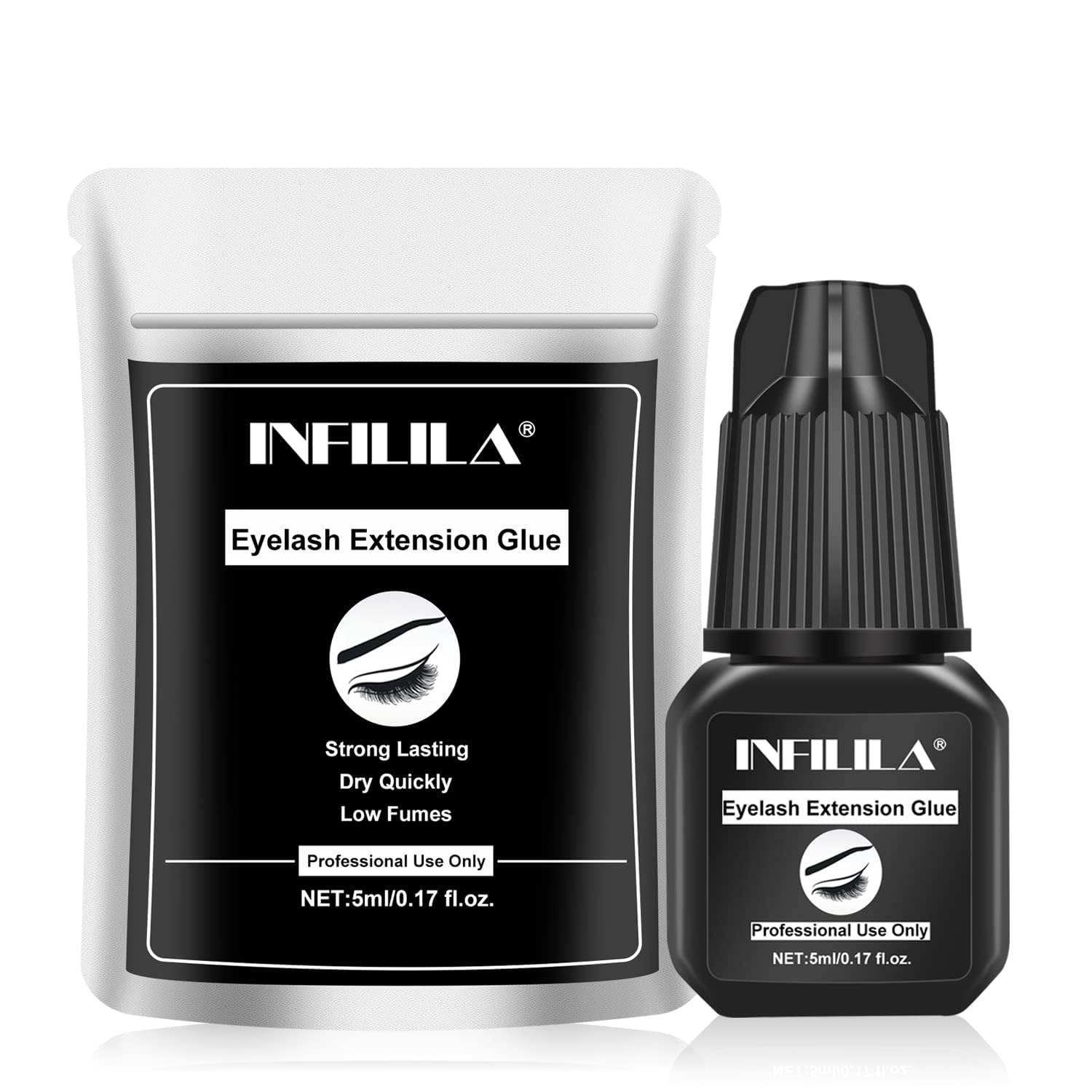 NXJ INFILILA Glue Rings for Eyelash Extensions＆Lash Glue for Eyelash Extensions