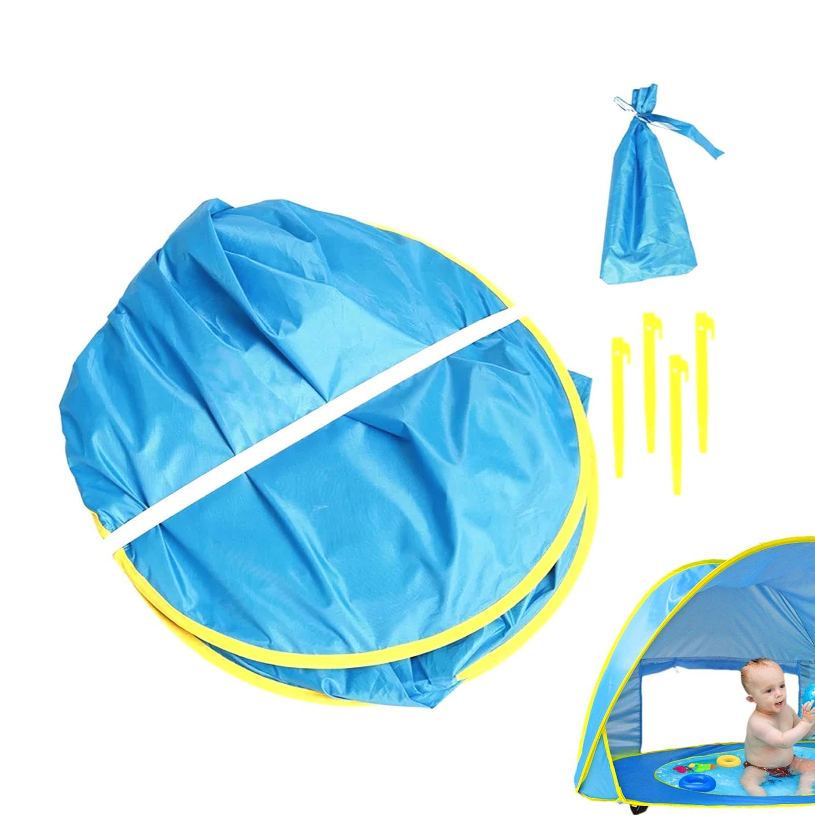 Kasmole Piscina con sombrilla para niños, Tienda de campaña para la Playa - Tienda de campaña con Sombra para Refugio de Playa para niños,Tienda portátil para el Sol con Bolsa de Transporte,