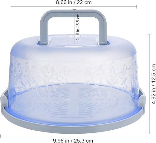 Miniatura 3 de DOITOOL Porta tartas de plástico con mango plegable para pasteles de 8 pulgadas, contenedor redondo portátil para transportar pasteles, pasteles,