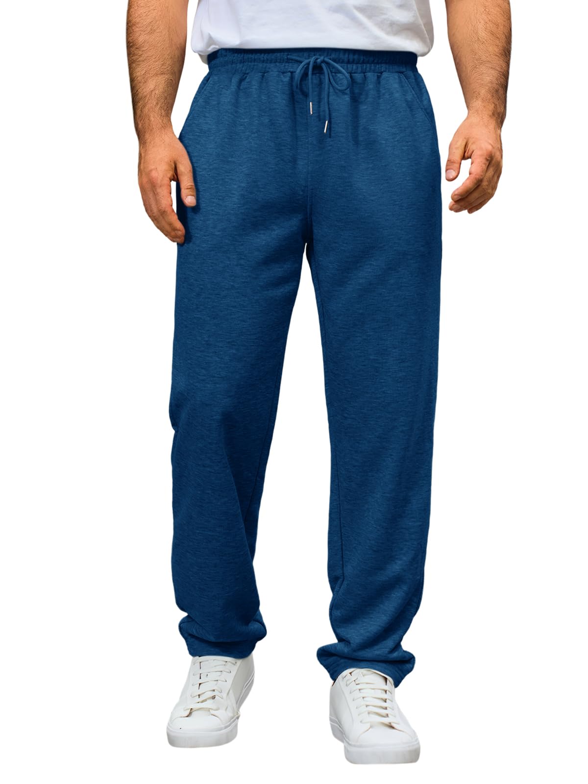 Runcati Jogginghose Herren Regular Fit Sporthose Lang Casual Freizeithose Fitness Sweathose Elastische Taille Trainingshose Mit Kordelzug