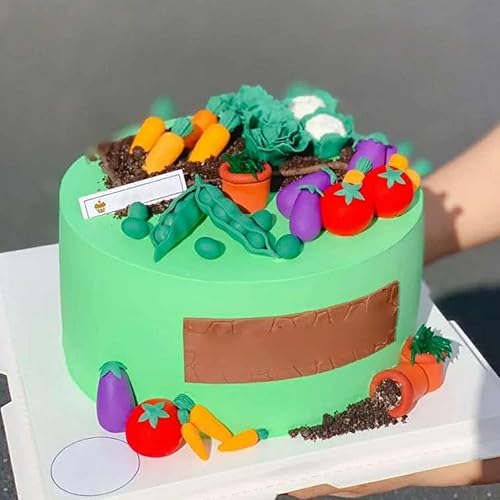 Miniatura 6 de Molde de silicona para frutas y verduras, rábano, tomate, berenjena, col, fondant, fresa, piña, para decoración de pasteles, decoración de cupcakes,