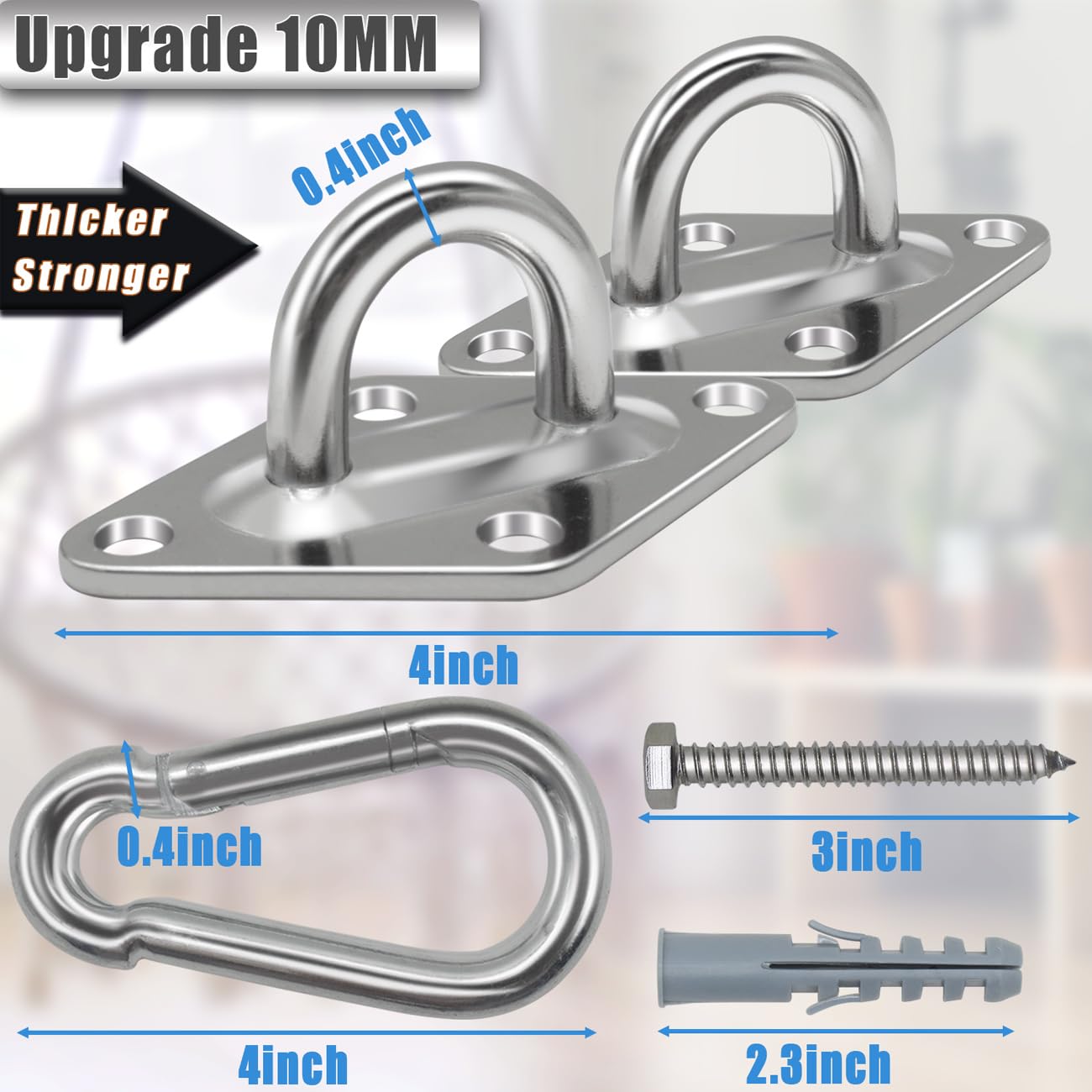 hängematte ein haken Hängematten-Haken, strapazierfähig, 771 kg Kapazität, Hängematten-Aufhängeset, 2 Stück, 10 mm, 304 Edelstahl, für Veranda, Schaukel, Hängematte, Stuhl, Wand-Deckenhalterung, Aufhänger für Garten Farbe:Fünf Schwarz Eschenlohe - Staffelsee – Eahora M1P Plus street legal ebike