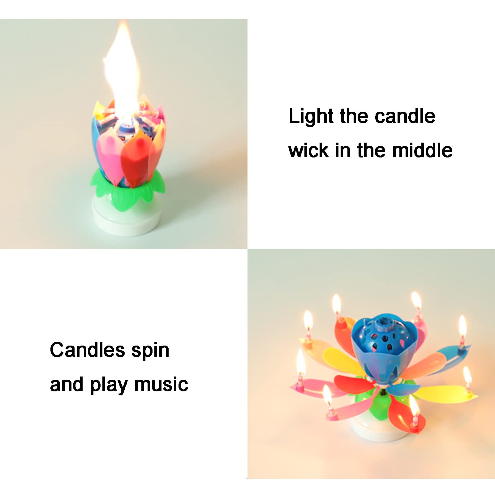 Amazon.co.jp: WMEIE バースデーキャンドル ロータスケーキ