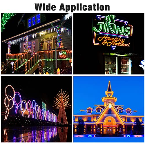 Yescom 100Ft/30M Led Rgb Neon Rope Lights Waterproof Multicolor Dynamic Mode Diy Neon Rope Lights With Remote Control For Bar Club Food Trailers Commercial Sign Indoor Outdoor Decoration #TOP4