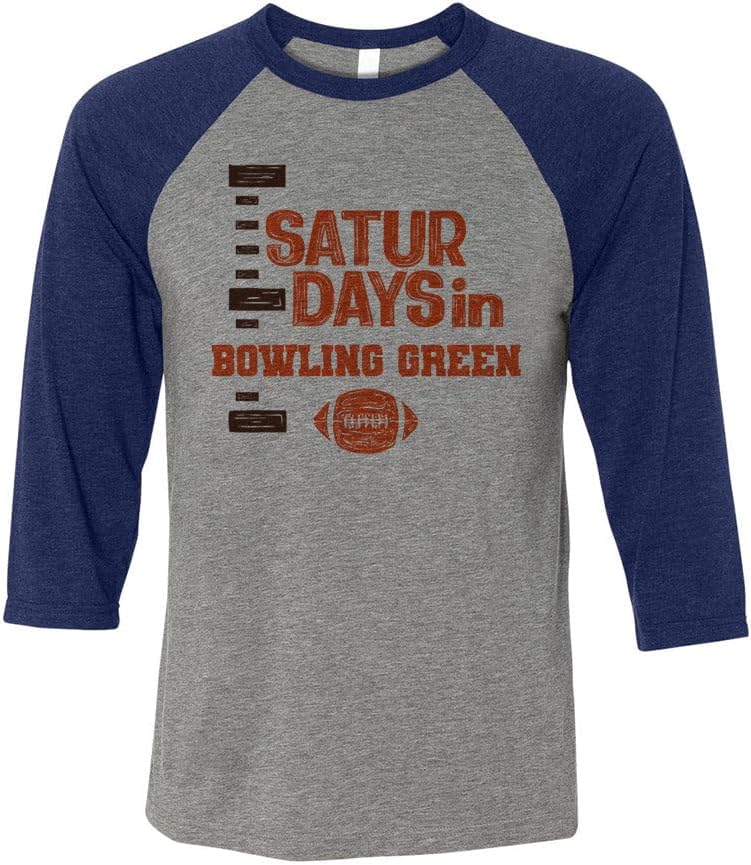 Saturdays in Bowling Green Three-Quarter Raglan Sleeve Baseball Shirt Unisex