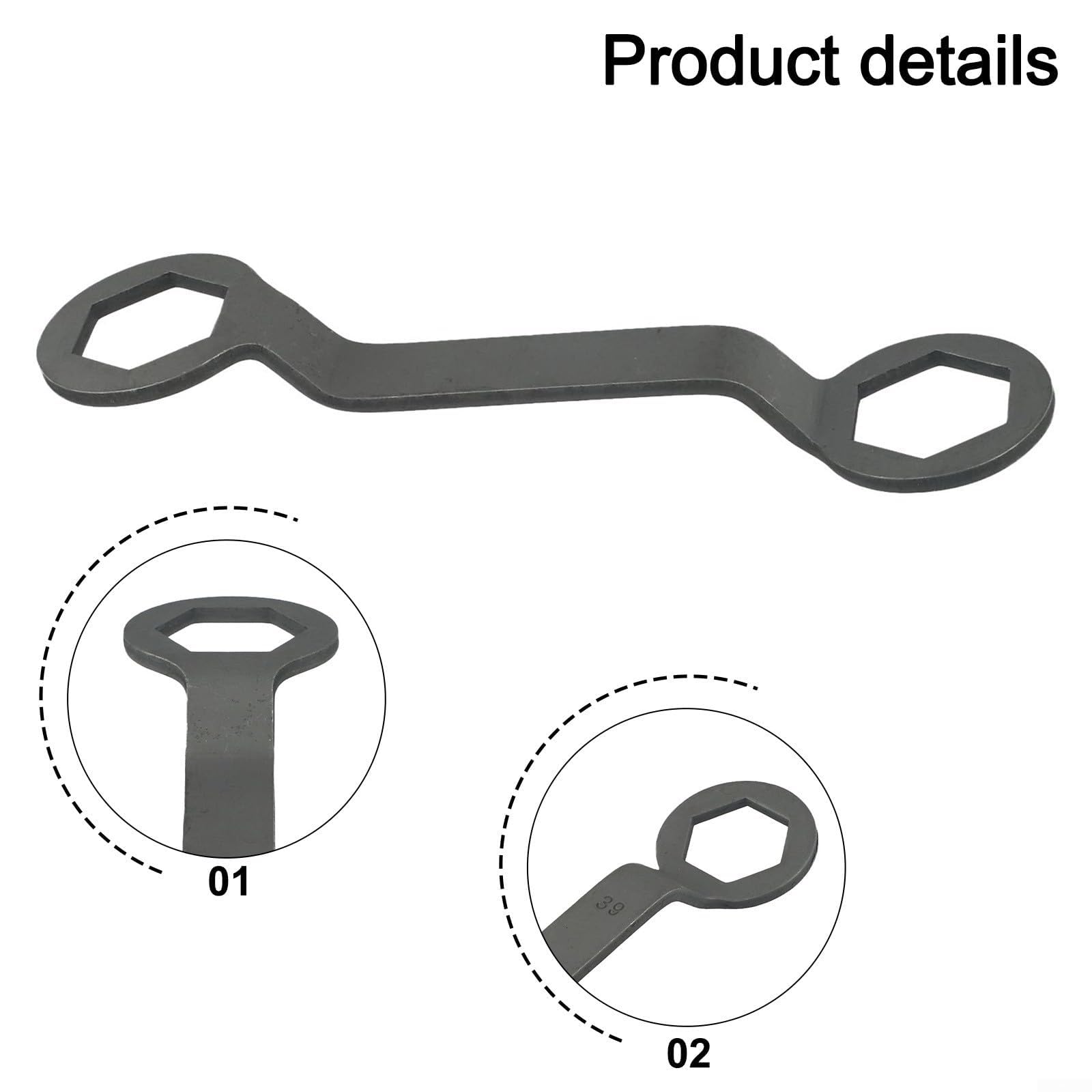 Chiave a doppia testa per rimozione frizione, 39 mm, 41 mm, strumento per dado esagonale per puleggia, per scooter e moto da 125 cc, strumento manuale realizzato in acciaio