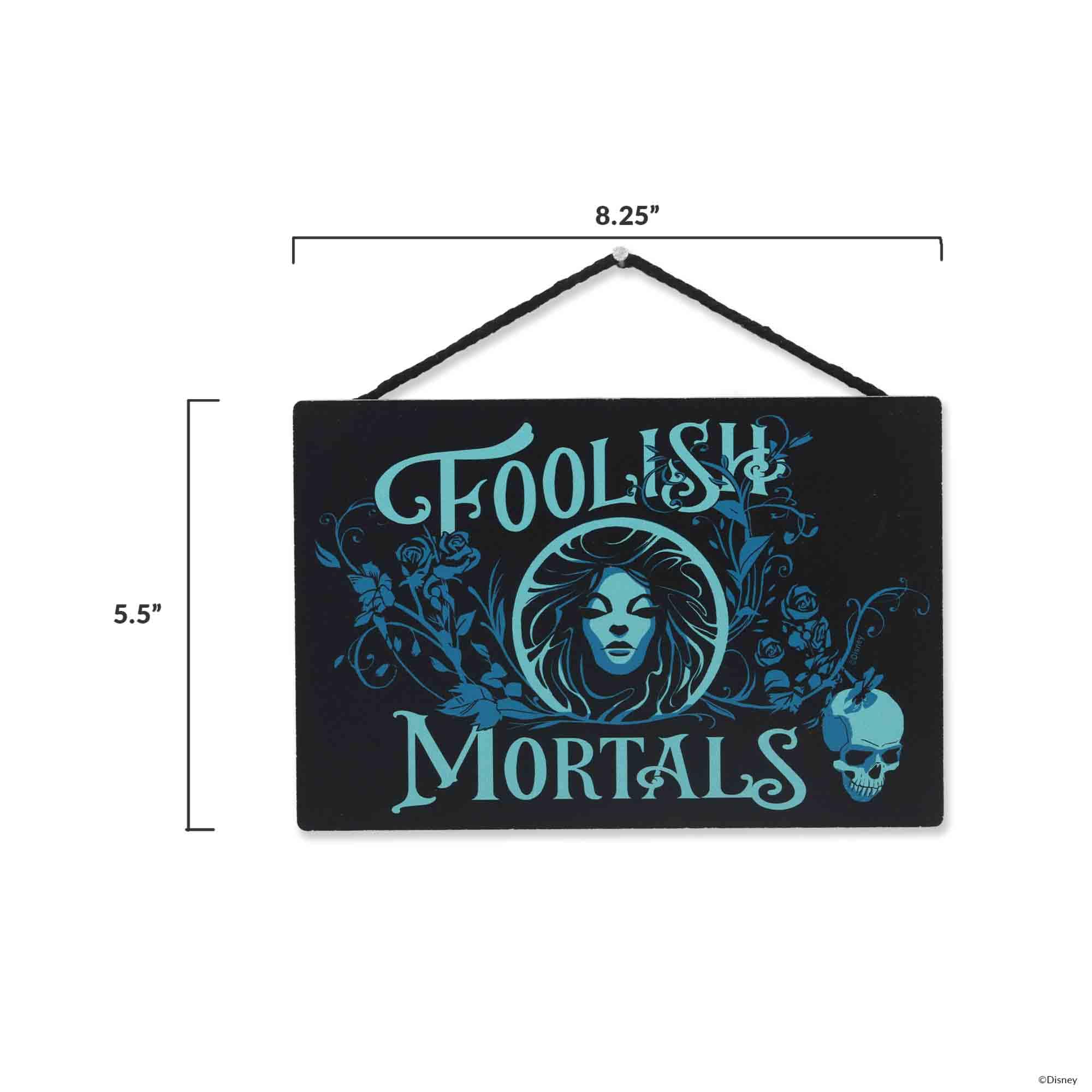Amazon.com: Disney Haunted Mansion Foolish Mortals Hanging Wood