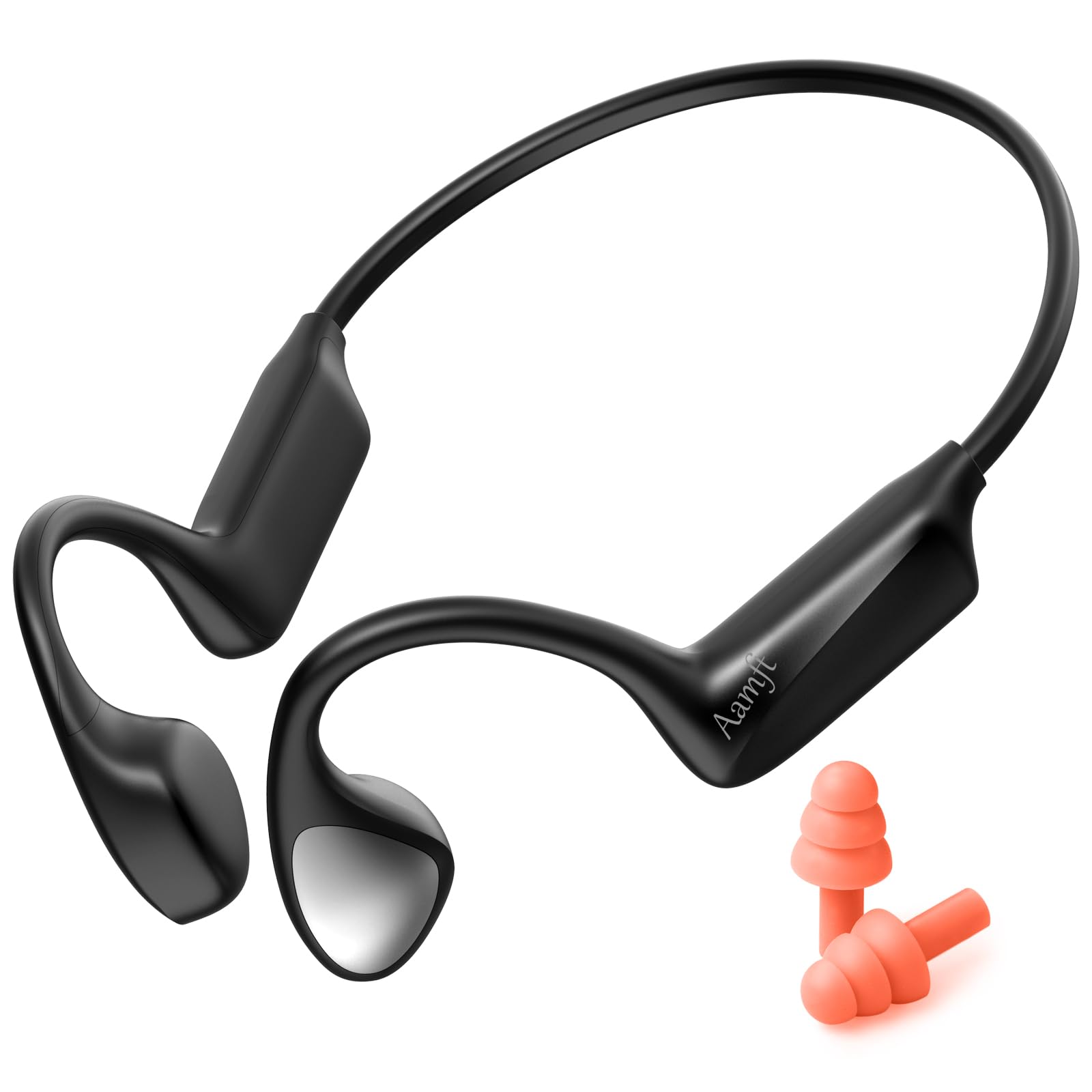Photo 1 of *2* *One broken* Aamft Bone Conduction Headphones - Bluetooth 6.0 Open Ear Headphones, Comfort Fit Wireless Headphones with Mic, 10hrs Playtime, IPX6 Sweatproof, Lightweight,Premium Loud Sound for Running,Sport,Travel