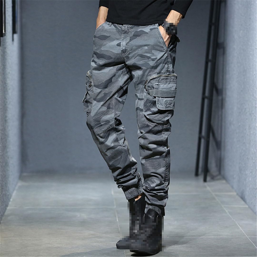 Vogrtcc Pantaloni da Jogging da Uomo Pantaloni Cargo Pantaloni Multitasche Casual Pantaloni Tattici