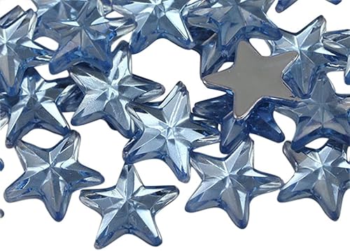 Miniatura 4 de Allstarco - Adornos de diamantes de imitación de estrella de 0.59 pulgadas (0.591 in), gemas de plástico acrílico con parte trasera plana para