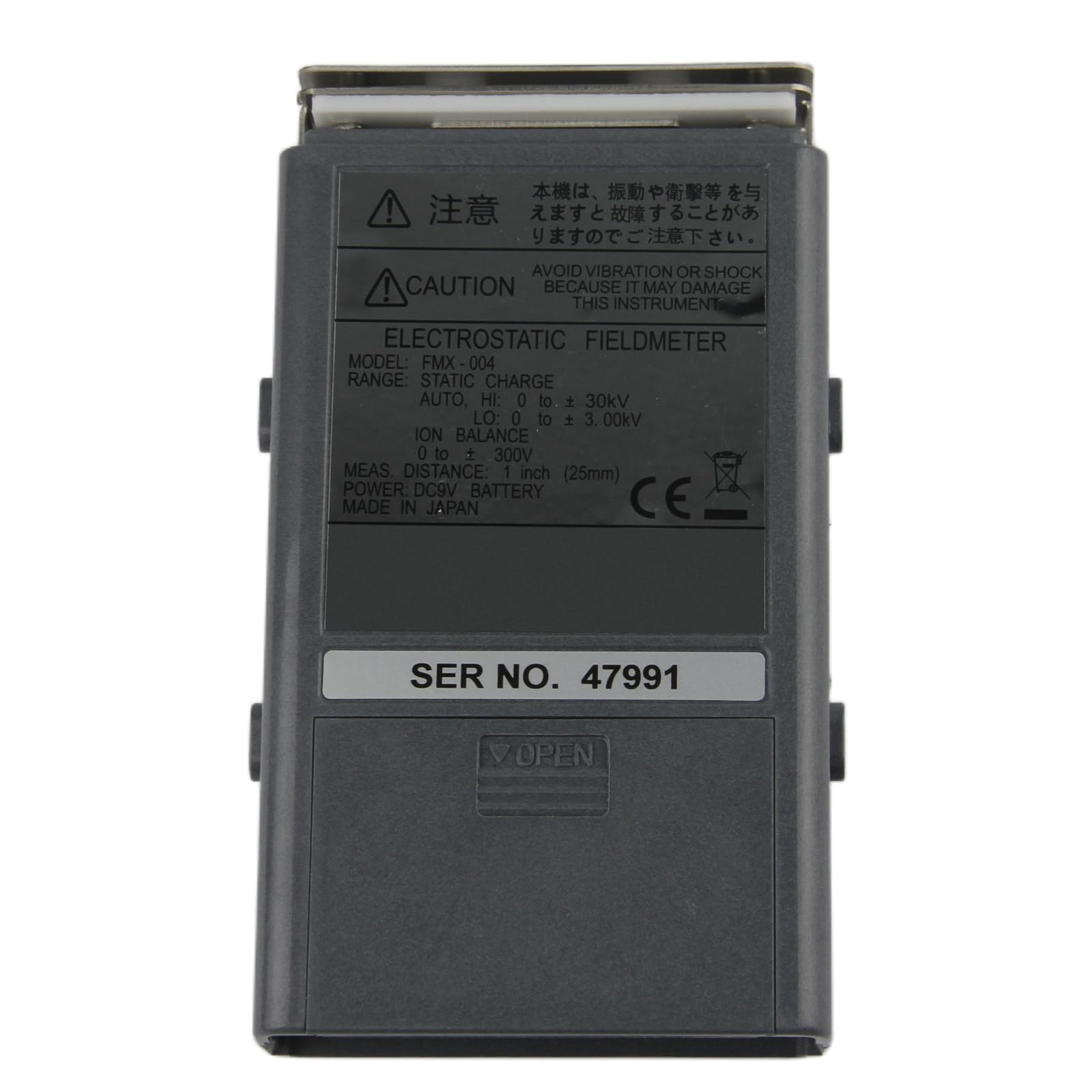 Medidor estático FMX-004 Medidor de campo electrostático Herramienta de prueba ESD Medidor Electrostático Rango de medición 0 a ± 1.49KV (9V Batt no incluido)