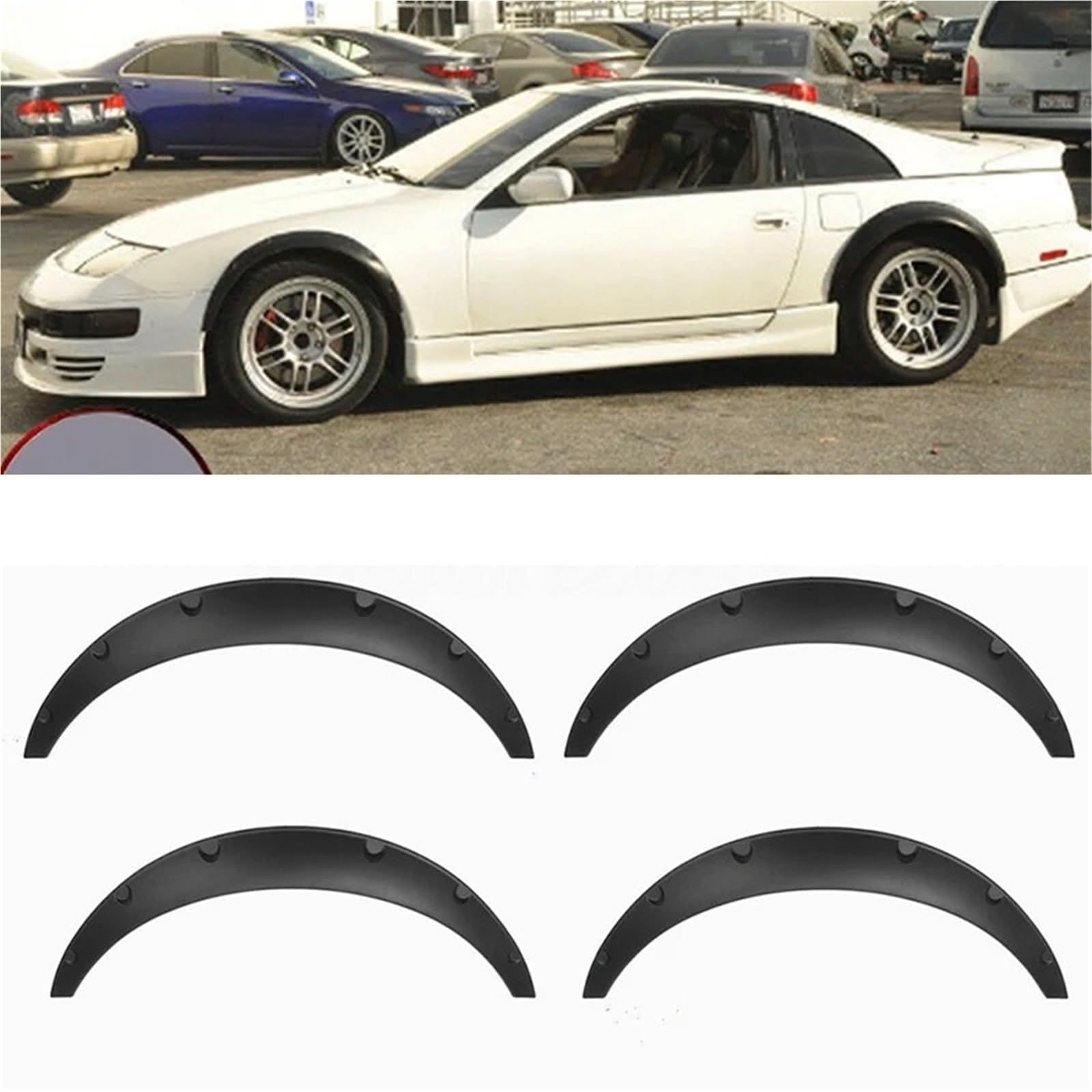 Passage Roue Lot De 4 Élargisseurs d'ailes Aspect Carbone Protections Anti-Rayures Accessoires Universels pour Voiture Élargisseurs D'Aile