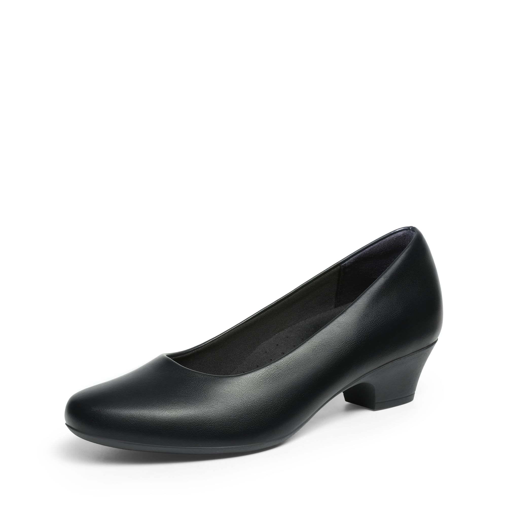 DREAM PAIRS Scarpe da Donna con Tacco Basso | Punta rotonda spessa da 4,1 cm, comoda senza lacci, con tacco basso, formale, casual, lavoro, ufficio, lavoro, quotidiano